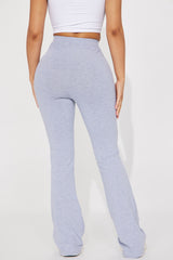 Petite Adriana Flare Pant - Heather Grey