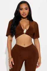 She's A Gem Pant Set - Chocolate