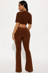 She's A Gem Pant Set - Chocolate
