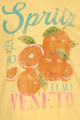Veneto Spritz Summer Washed Oversized Tee - Yellow