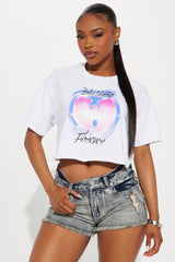 Wutang Airbrush Washed Cropped Tee - White