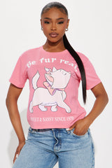 Marie Be Fur Real Graphic Tee - Pink