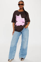Los F*cking Angeles Oversized Tee - Mocha