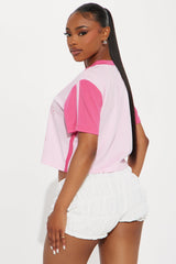 Strawberry Shortcake Striped Jersey Tee - Pink/combo