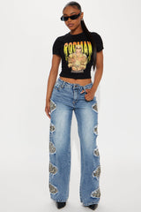 Dennis Rodman Baby Tee  - Black