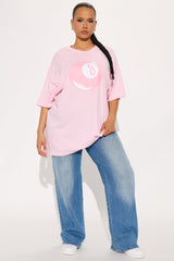 Your Lucky Day Oversized Tee - Pink