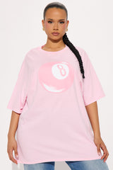 Your Lucky Day Oversized Tee - Pink