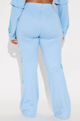 Von Dutch Fire Racer Rhinestone Flared Pant - Blue