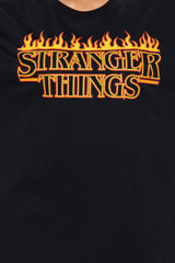 Stranger Things Oversized Tee - Black