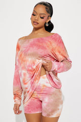 Don't Get It Twisted Biker Short Set - Orange/combo