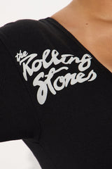The Rolling Stones Crop Top - Black