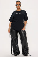 His Devil Oversized Tee - Black