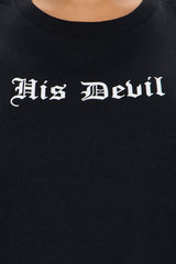 His Devil Oversized Tee - Black