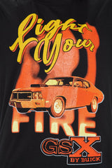 Light Your Fire Oversized Tee - Black