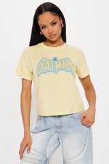 Vintage Batman Graphic Tee - Yellow