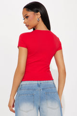 Miss Americana Star Baby Tee - Red