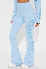 Von Dutch Fire Racer Rhinestone Flared Pant - Blue