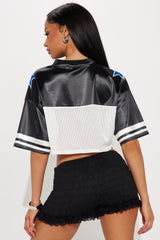 98 Jersey Crop Tee - Black/combo