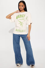 Margs & Matrimony Washed Oversized Tee - Natural