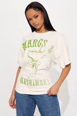 Margs & Matrimony Washed Oversized Tee - Natural