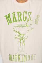 Margs & Matrimony Washed Oversized Tee - Natural