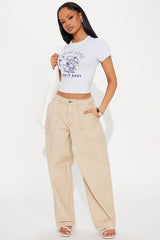 Slow Life Baby Tee - Heather Grey