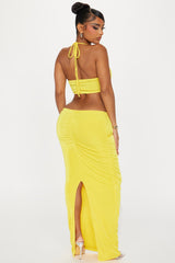 Sunset Views Maxi Skirt Set - Yellow