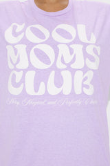 Cool Moms Club Washed Oversized Tee - Lavender