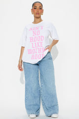 Motherhood Washed Oversized Tee - Ivory