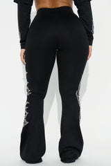 Von Dutch Fire Racer Rhinestone Flared Pant - Black