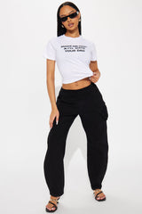 Make Me Mad Baby Tee - White