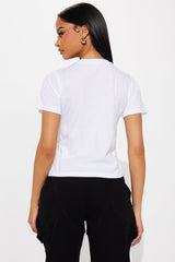 Make Me Mad Baby Tee - White
