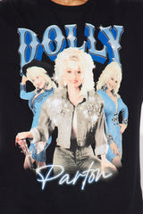 Dolly Retro Oversized Tee - Black