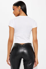 Scarface Crest Ribbed Baby Tee - Cream