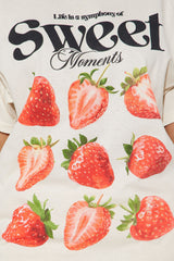 Sweet Moments Oversized Tee - Sand