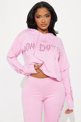 Von Dutch Fire Racer Layered Hoodie - Pink