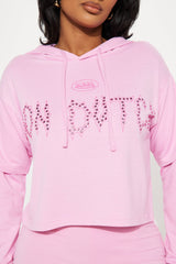 Von Dutch Fire Racer Layered Hoodie - Pink
