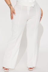 Petite Call It Even Wide Leg Dress Pants - White