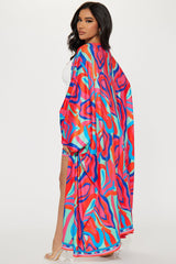 Forever With You Kimono Short Set - Fuchsia/combo