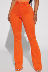 Deep In My Soul Flare Jeans - Orange