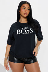 The Boss Oversized Tee - Black