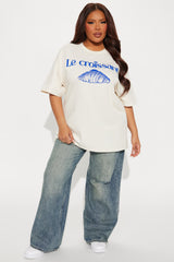 Le Croissant Oversized Tee - Natural
