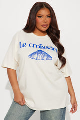 Le Croissant Oversized Tee - Natural
