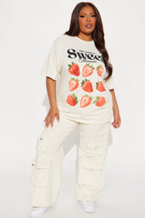Sweet Moments Oversized Tee - Sand