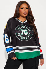 LA Hockey Jersey Tee - Black/combo