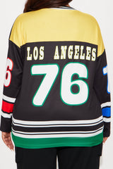 LA Hockey Jersey Tee - Black/combo
