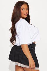Let Me Drink About It Cropped Tee - White