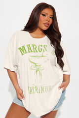 Margs & Matrimony Washed Oversized Tee - Natural