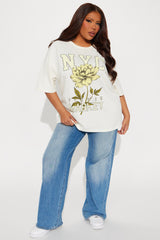 NYC Rose Market Oversized Tee - Off White