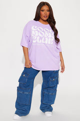Cool Moms Club Washed Oversized Tee - Lavender
